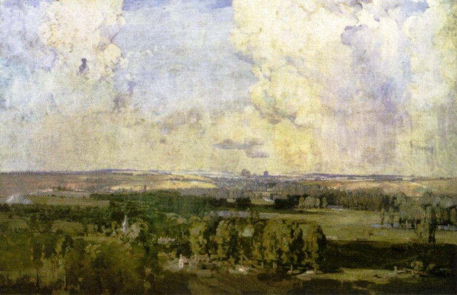 "Amiens, the key to the west" by Arthur Streeton, 1918.